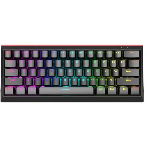 Marvo tastatura hecate 61R KG962 mehanička, crveni svičevi, pozadinsko osvetljenje crna Slike