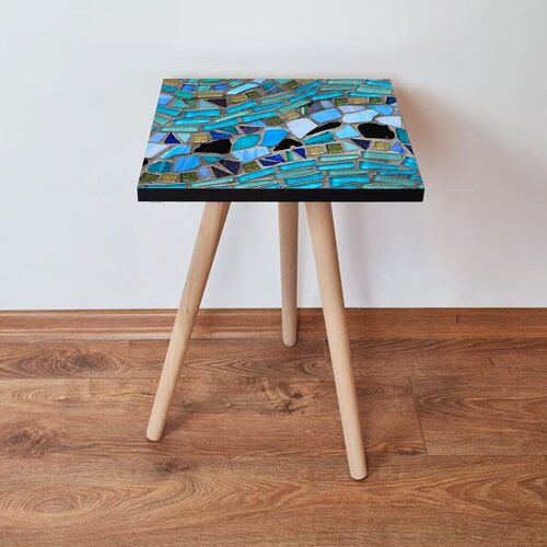 Hanah home klub sto Shp256, 35x42x35 cm, Plavi Cene