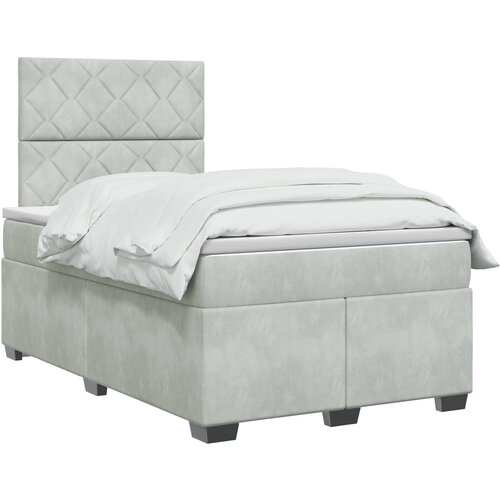  Boxspring krevet s madracem Svjetlosiva 120 x 190 cm Bar&amp;scaron;un Slike