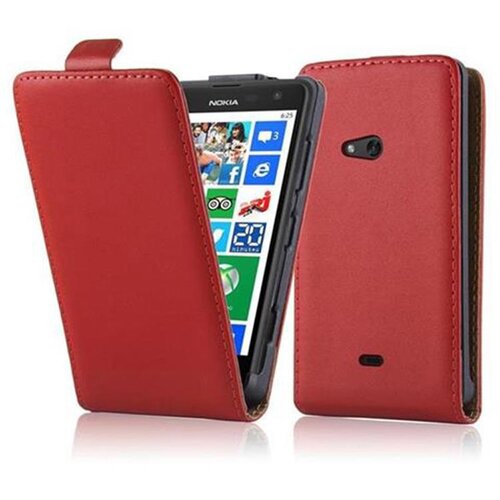 Cadorabo Ohi&scaron;je, združljivo z Nokia Lumia 625 v čili rdeča - Za&scaron;čitni ovitek v obliki flipa iz gladkega umetnega usnja, (20558944) Cene