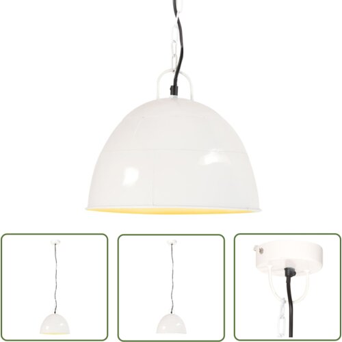  The Living Store Industrijska starinska viseča svetilka 25 W bela 31 cm E27 - Viseča Svetilka, (21745086) Cene