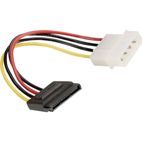 Roline trdi disk priključni kabel [1x 4-polni mo&scaron;ki konektor Molex - 1x električni ženski konektor SATA] 0.15 m, (20415760) Cene