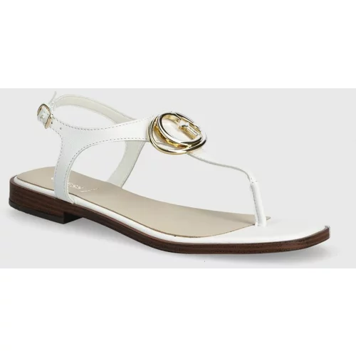 Guess Usnjeni sandali MIRY ženski, bela barva, FLJMIR LEA03