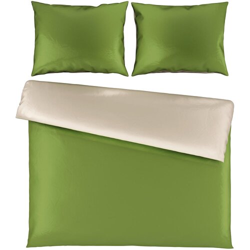 Esposa obojestranska posteljnina uni satin 200/200 cm saten zelena Cene