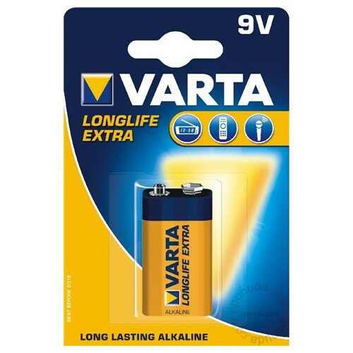 Varta nepunjiva 6LR61 9V LONG LIFE EXTRA baterija Slike