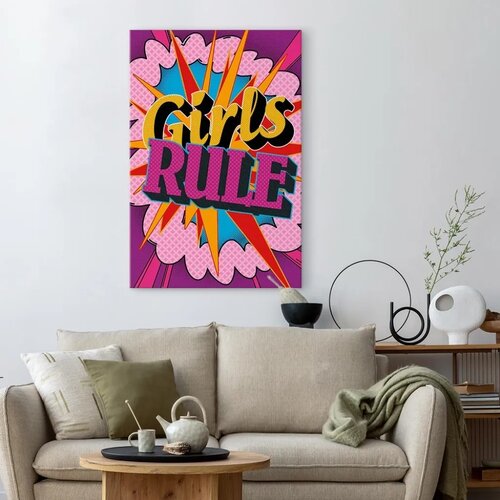  Slika - Energy of Colors (1-part) - English Text on Colorful Background 60x90 Na talijanskom platnu Slike