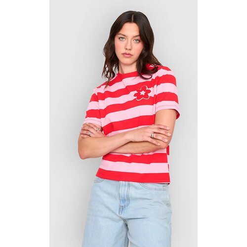24COLOURS 12481A Striped Flower T-shirt pink Cene