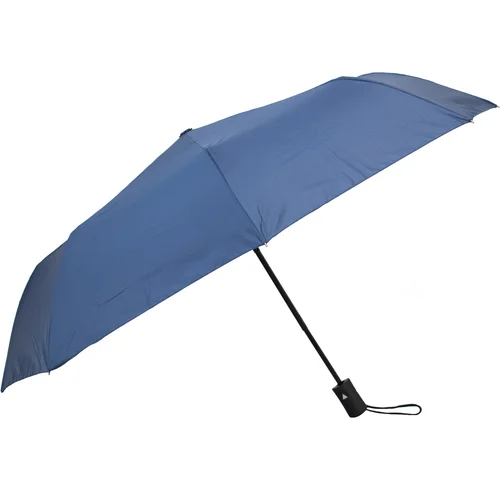 Semiline Unisex's Short Semi-automatic Umbrella L2050-1 Navy Blue