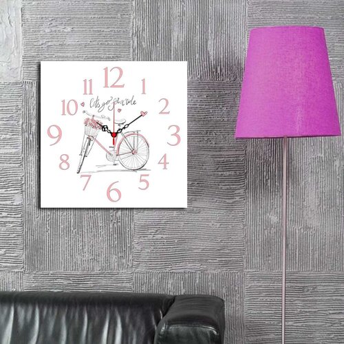 Wallity MDF Zidni sat 40x40cm Šareni Slike