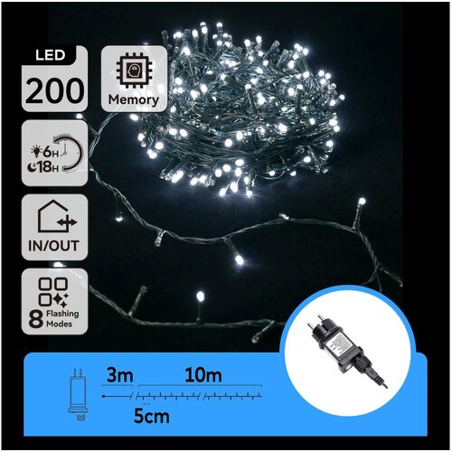 Aigostar led spoljni niz 200xLED/8 funkcija 13m IP44 hladno bela Cene