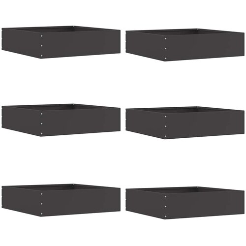  Ograda oko Travnjaka 6 pcs Crna 50 x 50 x 13 cm Čelik Cene