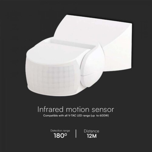  spolja&amp;scaron;nji infracrveni senzor pokreta 180&amp;deg; 230V IP65 beo Slike