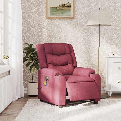 Maison Chic Električni masažni naslanjač - Relax naslanjač vinsko rdeče blago, (22134936) Cene
