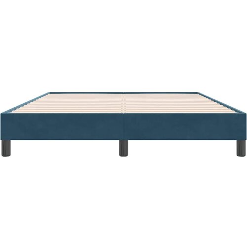 Box Spring krevet bez madracem tamnoplavi 140x220 cm bar&amp;scaron;un Slike