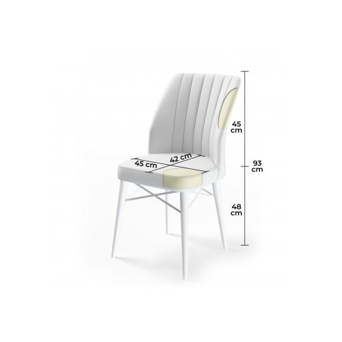Hanah home set 6 stolica flex cream white Slike