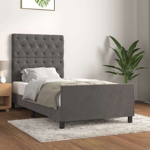  Za krevet s uzglavljem tamnosivi 80x200 cm bar&amp;scaron;unasti Slike