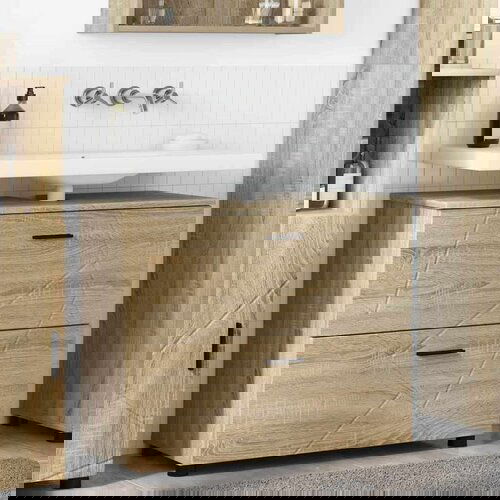vidaXL Kupaonski ormar s ladicama sonoma hrast 76.5 x 35 x 64 cm Cene