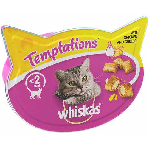 Whiskas poslastica za mačke piletina&sir temptations 60g Cene