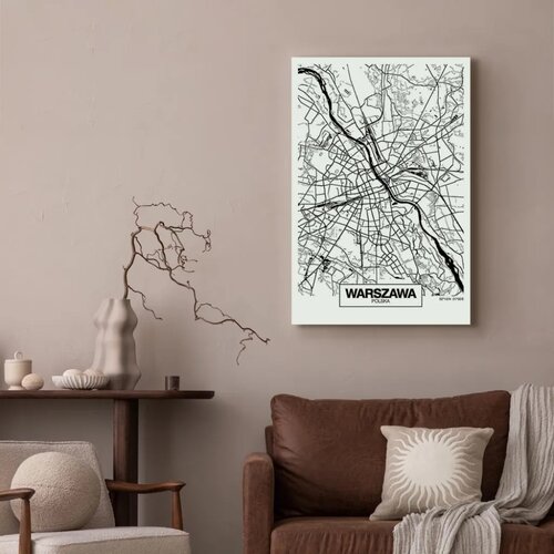  Slika - City Plan: Warszawa (1 Part) Vertical 60x90 Na talijanskom platnu Cene