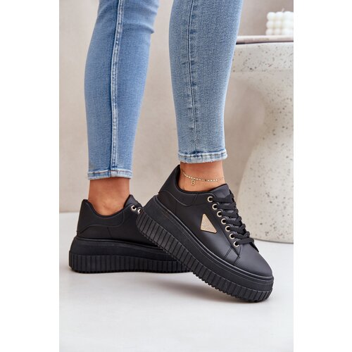PS1 Stylish sneakers on a massive platform black Vallexia Slike