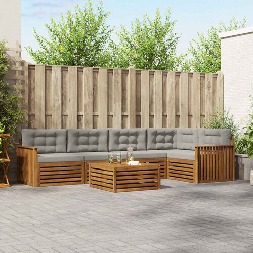  Set vanjskih sofa 6 kom. Prirodna i svijetlo siva Cijene