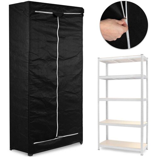 Janshop Za&amp;scaron;titna navlaka za policu 180 x 90 x 40 cm crna Slike