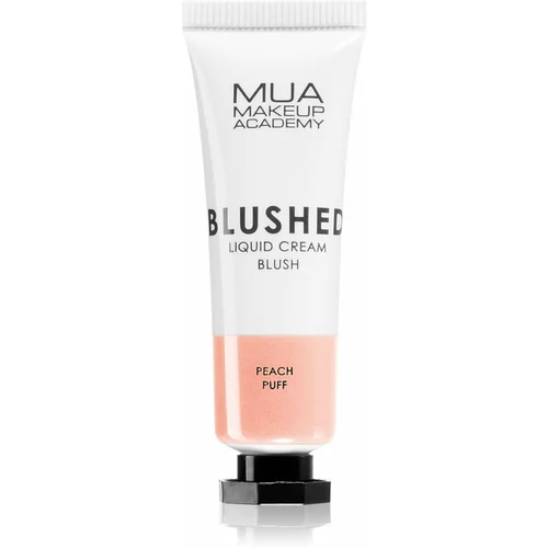 MUA Makeup Academy Blushed Liquid Blusher tekoče rdečilo odtenek Peach Puff 10 ml