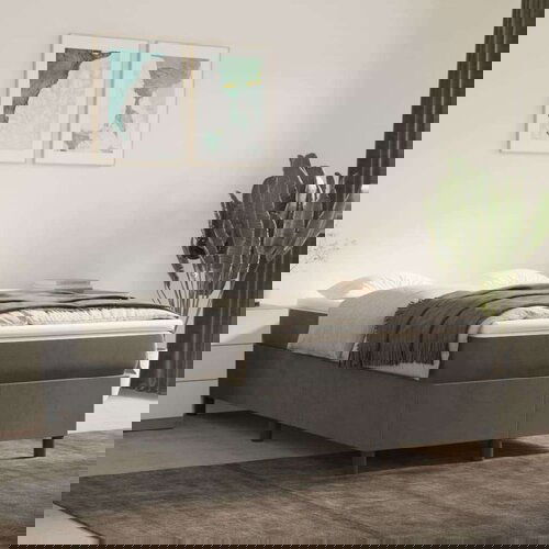  Za krevet s oprugama tamnosivi 120 x 200 cm bar&amp;scaron;unasti Slike