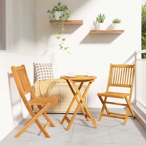 Bistro set za vrt 3 pcs Smeđa Čvrsto drvo akacije Cijene