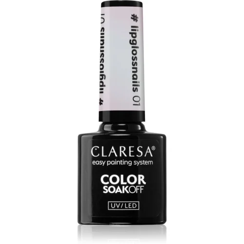 Claresa SoakOff UV/LED Color #lipglossnails gel lak za nokte nijansa 01 5 g