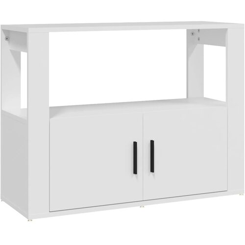  Komoda bijela 80 x 30 x 60 cm od konstruiranog drva Slike