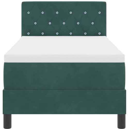  LED Box Spring Krevet s madracem Tamnozelena 80 x 200 cm Bar&amp;scaron;un Slike