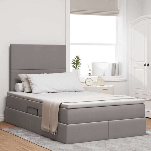 vidaXL Krevet s od storage Sivo-smeđa 120 x 200 cm Lažna koža Cijene