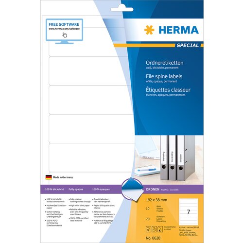 Herma ETIKETE 192 x 38 mm 8620 SUPERPRINT 10/1, (20388388) Cene