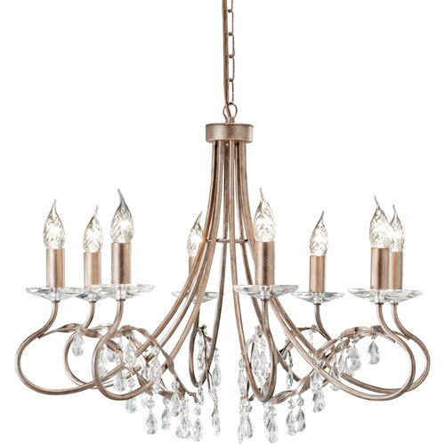 Elstead Lighting Elstead Christina Lestenec z 8 lučmi, srebrn, zlat zaključek, E14, (22098401) Cene