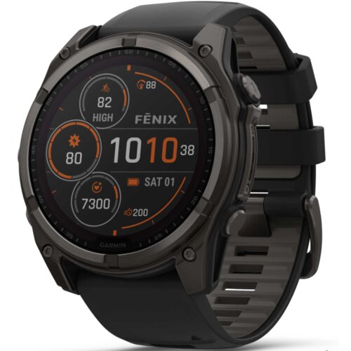Garmin pametni sat Fenix ​​​​8 Solar Carbon DLC, 51mm, crni Cene