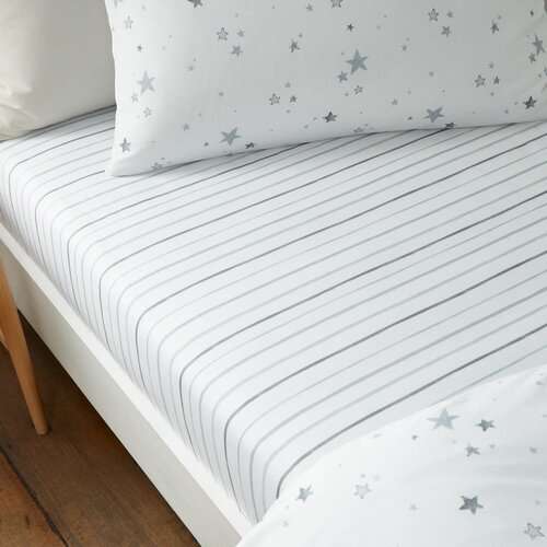 Bianca Bijela pamučna dječja plahta s gumom za krevet za jednu osobu 90x190 cm Stars &amp;ndash; Slike