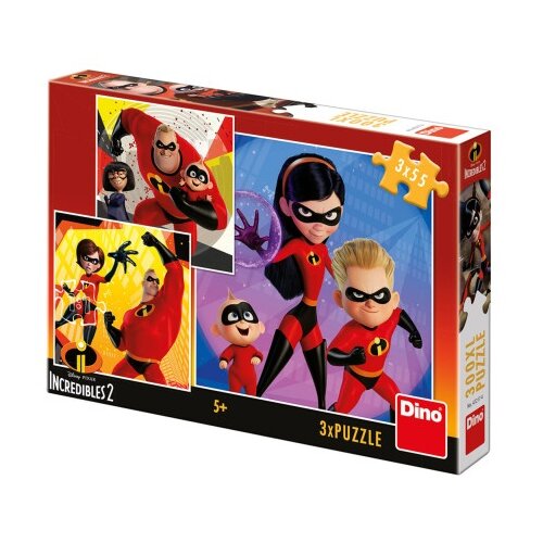  Dino the incredibles 2: heroji - puzzle 3x55 delova ( 11119 ) Slike