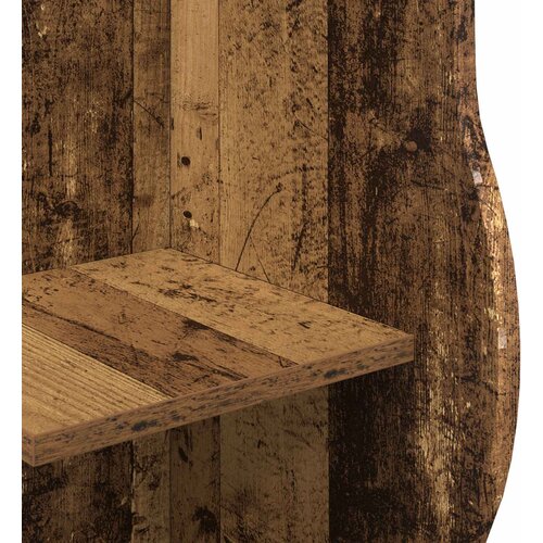  Kutna polica Staro drvo 34 x 33 x 102 cm Konstruirano drvo Slike