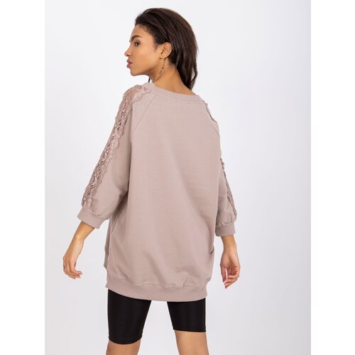 Fashion Hunters Dark beige casual blouse Leja RUE PARIS Slike