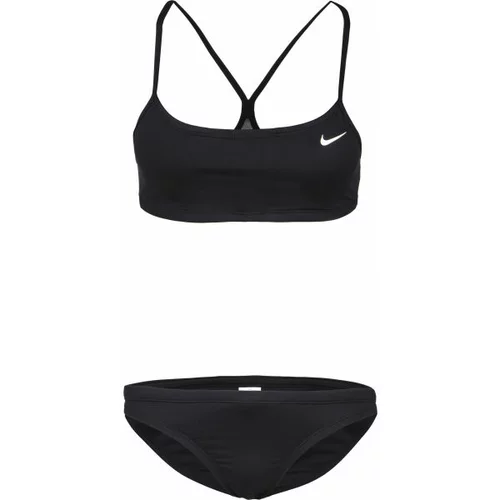 Nike ESSENTIALS SPORTS BIKINI Ženski dvodijelni kupaći kostim, crna, veličina
