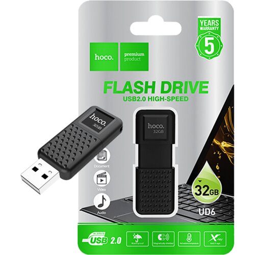 hoco. Hoco USB Flash Drive 32GB, USB 2.0, UD6 Intelligent/32GB, Crni Cijene