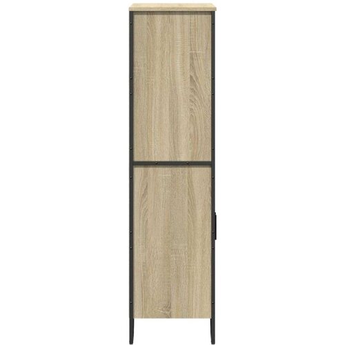  Visoka komoda boja hrasta 79 5x35 5x137 5 cm konstruirano drvo Slike