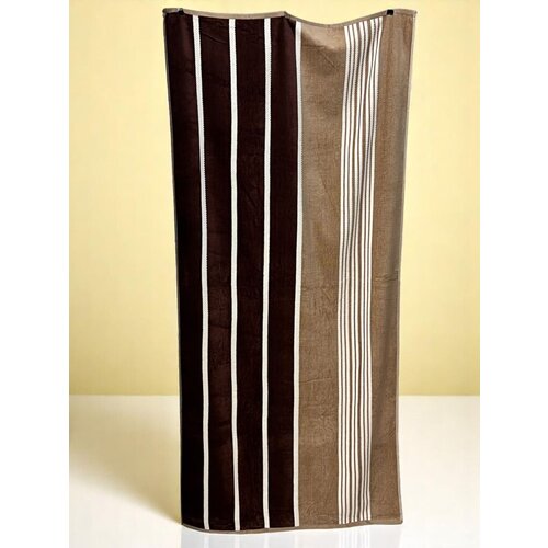 VIKTORIJA Plažni pe&amp;scaron;kir Coffee Stripes, 83x180cm, &amp;Scaron;areni Slike