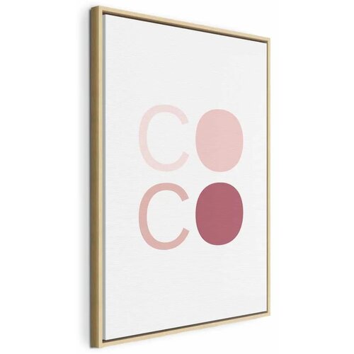  Slika - Pink Coco (1 Part) Vertical 80x120 U prirodnom drvenom okviru Cene