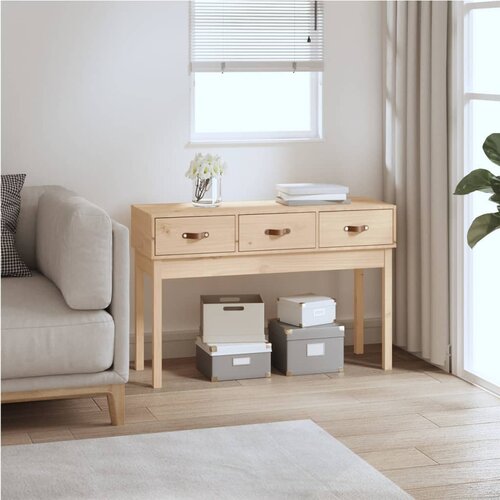 VidaXL Konzolni stol 114 x 40 x 75 cm od masivne borovine Slike