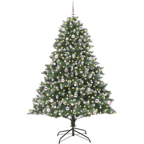 VidaXL Umjetno božićno drvce s stalakom Zelena 160 x 160 x 240 cm Slike