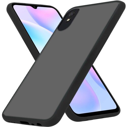 Cadorabo Xiaomi RedMi 9A/RedMi 9AT in matirana črna barva - Hibridni za&scaron;čitni ovitek s TPU silikonom v notranjosti in matirano plastično zadnjo stranj, (20860343) Cene