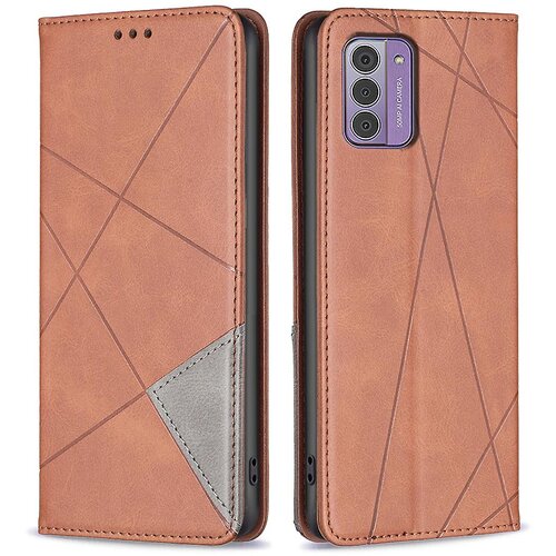 INORCO Stojalo za usnjen ovitek za telefon Nokia G42, etui za mobilni telefon z vtisnjeno linijo in režami za kartice, (22033209) Slike