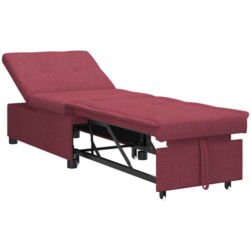  Krevet-sofa na razvlačenje Vinska crvena 194 x 50 x 82 cm Slike
